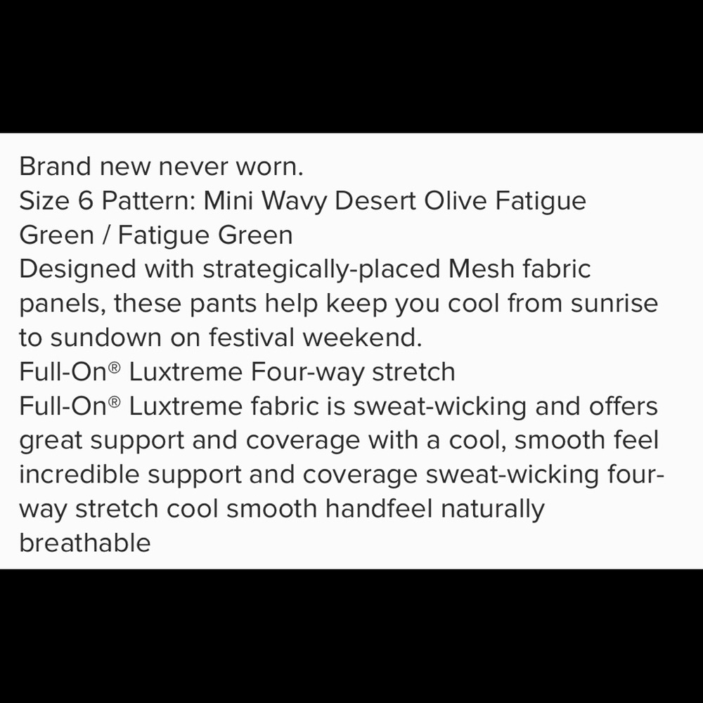 Lululemon Highest Times Size 6 - Picture 4 of 5